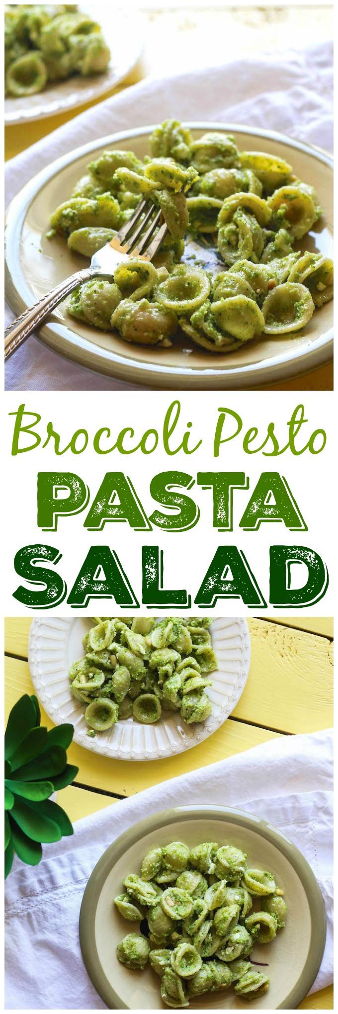 This Broccoli Pesto Pasta Salad makes the perfect summer side dish. An easy way to add some extra vegetables to the dinner table.