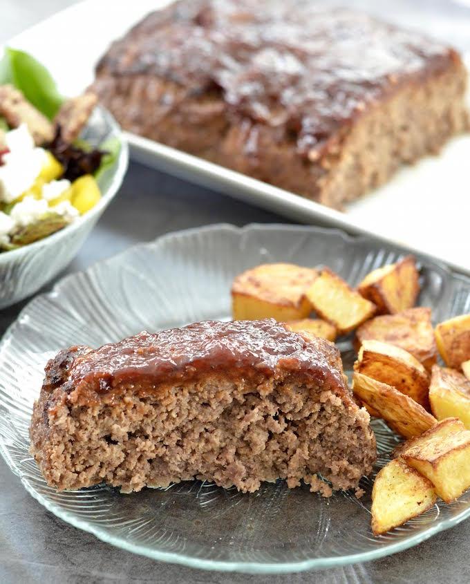 This Gluten-Free Paleo Meatloaf recipe is the perfect family dinner. Make it ahead of time and reheat on a busy night. 