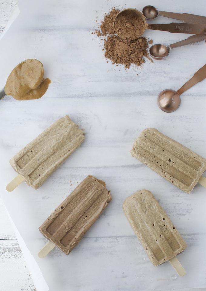 almond butter banana pops