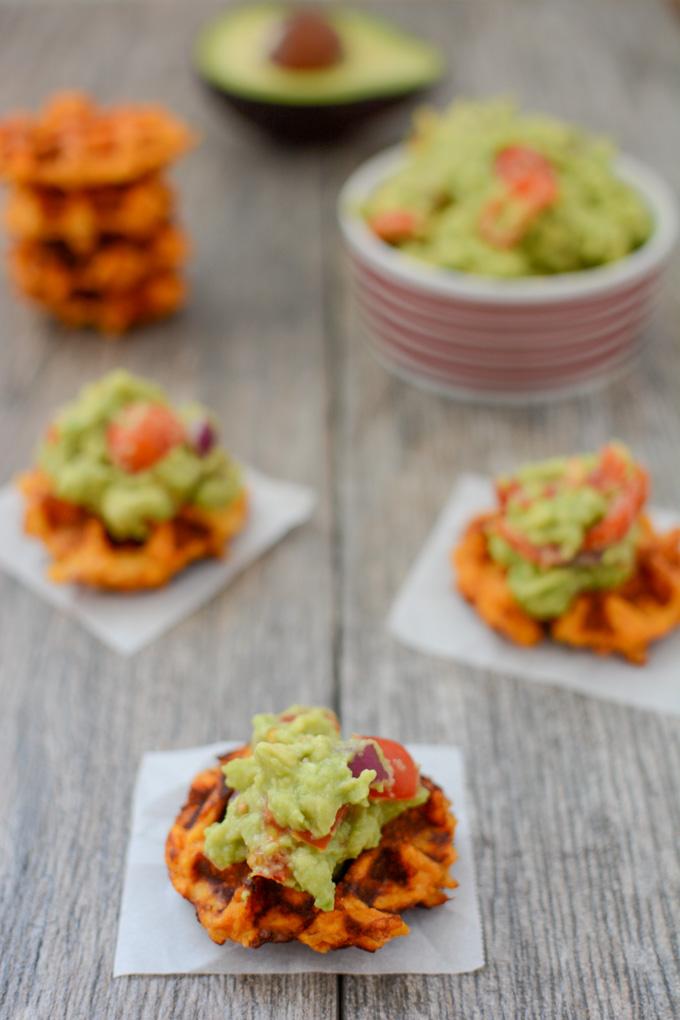 These gluten-free Guacamole Waffle Bites make a great appetizer or side dish. With just a few simple ingredients, they're packed with flavor and are a fun, easy recipe for anyone to make!
