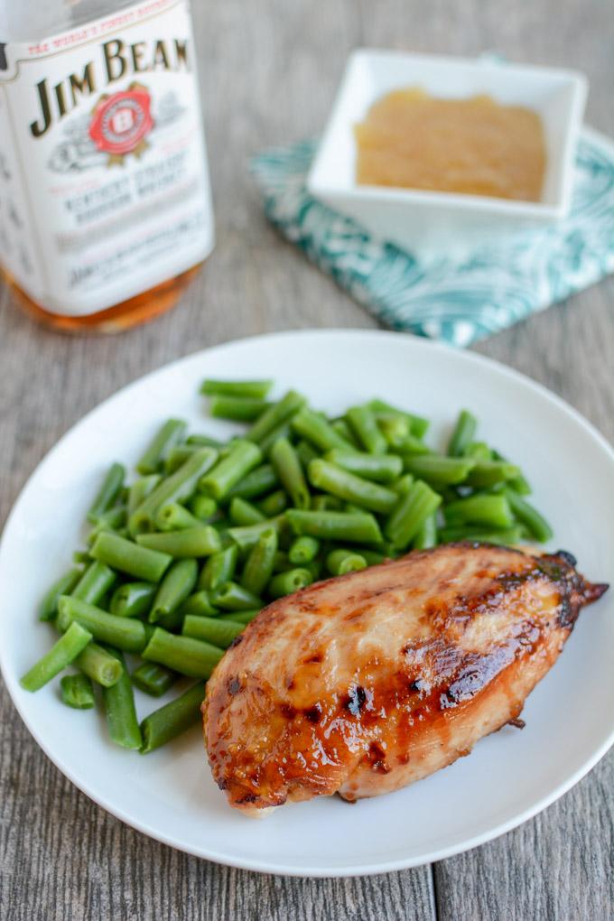 This 5 ingredient Bourbon Chicken Marinade can easily be thickened to double as a glaze for extra flavor while cooking dinner!