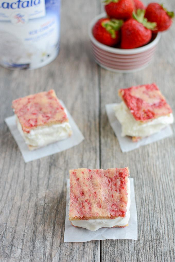 These Lemon Berry Ice Cream Sandwiches are the perfect summer dessert. Plus they're lactose-free, so those who are dairy sensitive can enjoy them too!