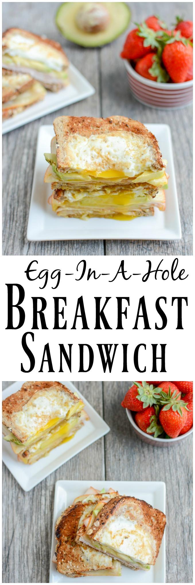 This Egg-In-A-Hole Breakfast Sandwich is a protein-packed, healthy breakfast recipe that's ready in under 5 minutes. The perfect way to start your day!