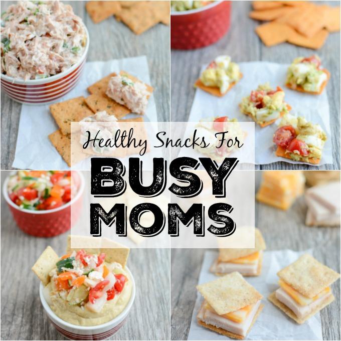 These Healthy Snacks For Busy Moms can be eaten at home or on the go! Packed with protein and healthy fats, these easy pairings will help keep you full until dinner. 