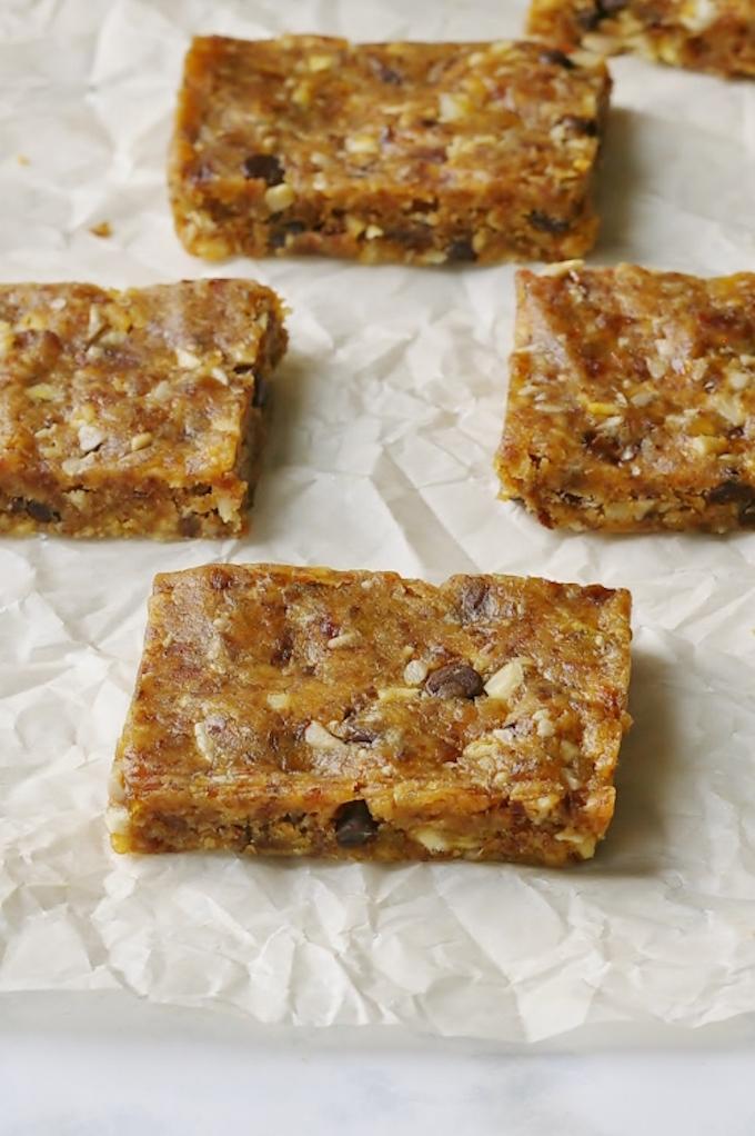 Nut-Free Banana Chocolate Chip Date Bars