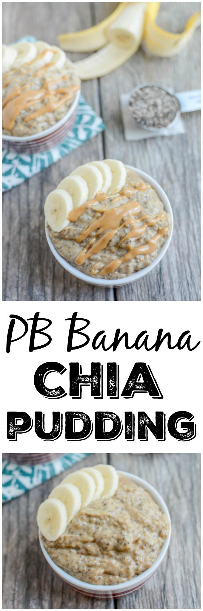 Chia Seed Peanut Butter Pudding 6 This four-ingredient Peanut Butter Banana Chia Pudding makes an easy, kid-friendly snack. It's packed with protein and healthy fats and is easy to prep ahead of time.