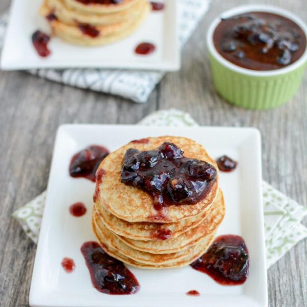 These Barely Banana Protein Pancakes are made with just 4 simple ingredients. They're a kid-friendly breakfast or snack recipe that can be made quickly in the blender!