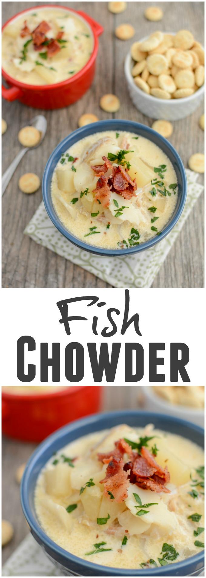Easy Fish Chowder 31 This Easy Fish Chowder tastes better than longer it sits! Make a big pot over the weekend and enjoy for lunch or dinner all week!