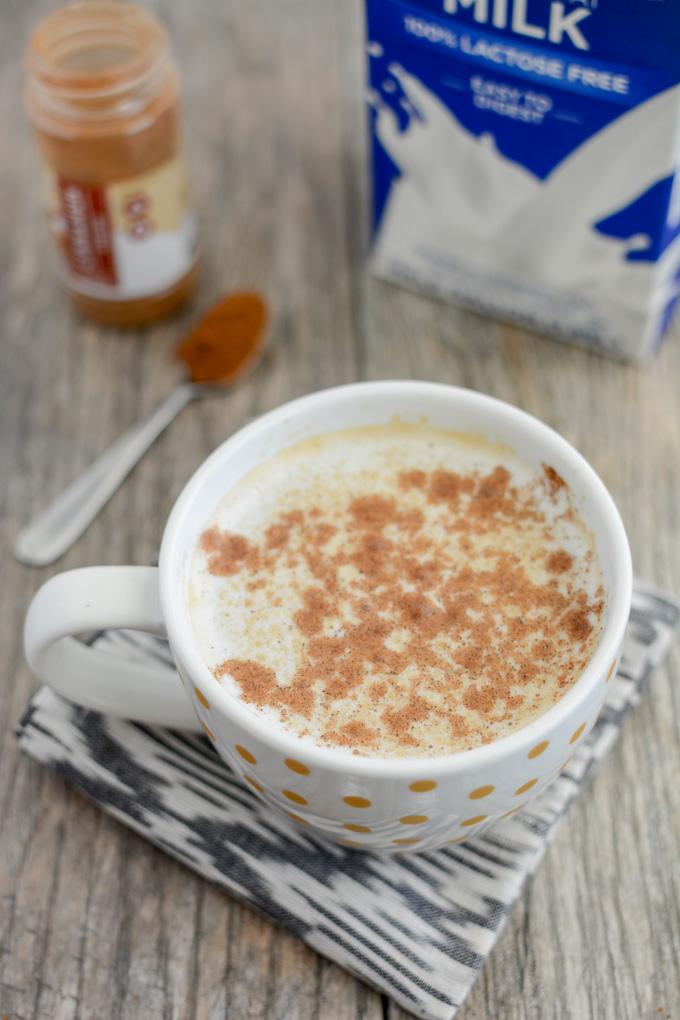 Change up your coffee routine with this Maple Cinnamon Latte. It's easy to make at home and the perfect drink to pair with breakfast on a cool morning. 