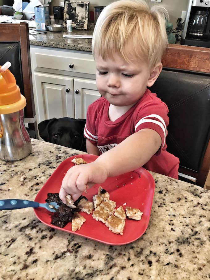 barely banana protein pancakes