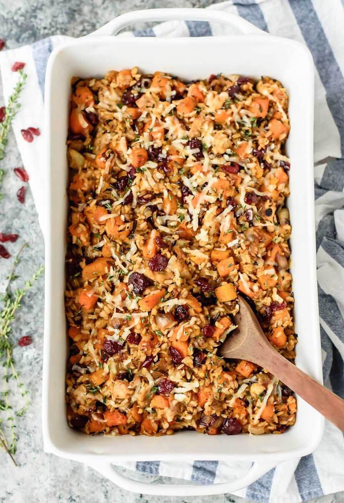 Chicken & Wild Rice Casserole with Butternut Squash