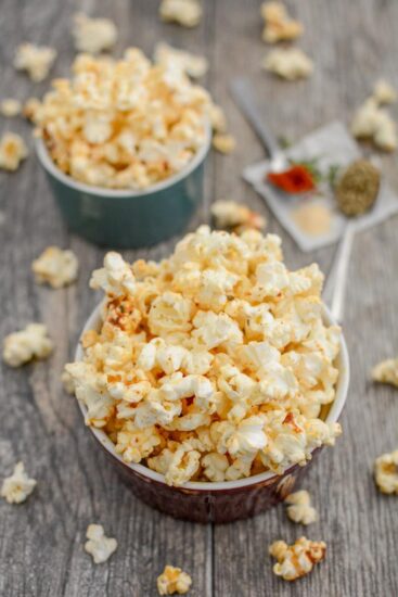 This recipe for Spicy Ranch Popcorn is the perfect snack to keep on hand when a craving strikes! Stash some at work or in your purse to get you through a long afternoon!