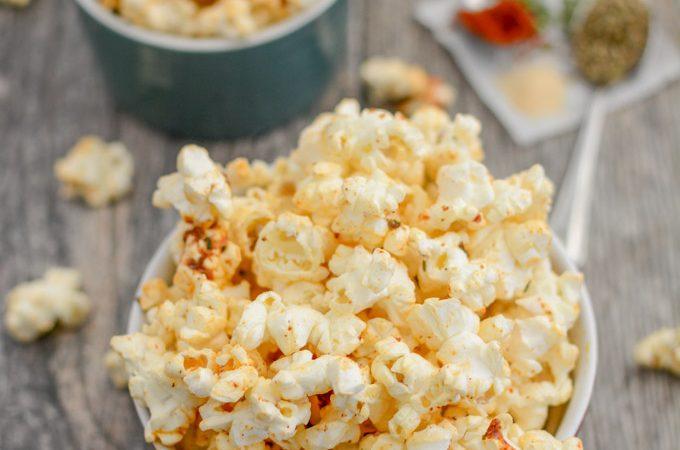This recipe for Spicy Ranch Popcorn is the perfect snack to keep on hand when a craving strikes! Stash some at work or in your purse to get you through a long afternoon!