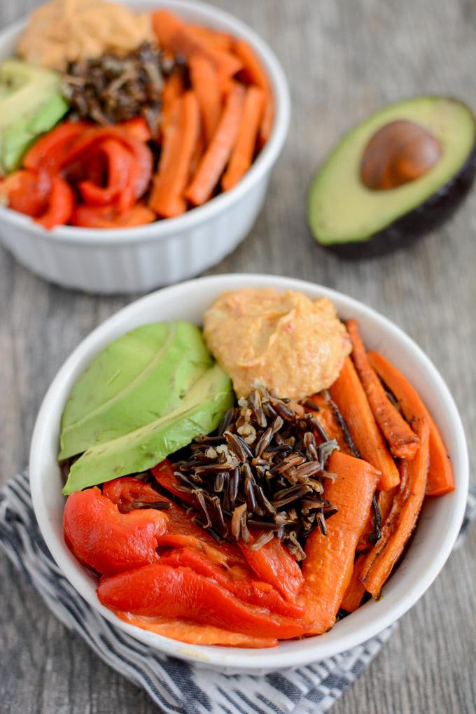 This vegetarian Wild Rice Power Bowl is perfect for a quick, healthy lunch or dinner. Customize the recipe with all your favorite ingredients!