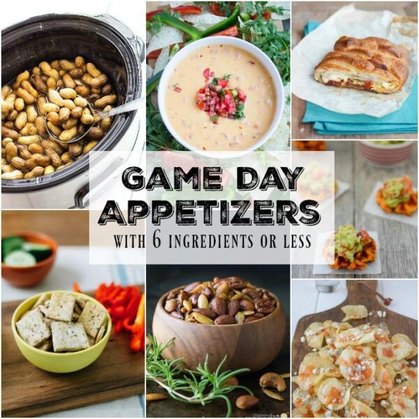 Need some easy appetizers for game day? Here are 15 delicious recipes all with six ingredients or less!
