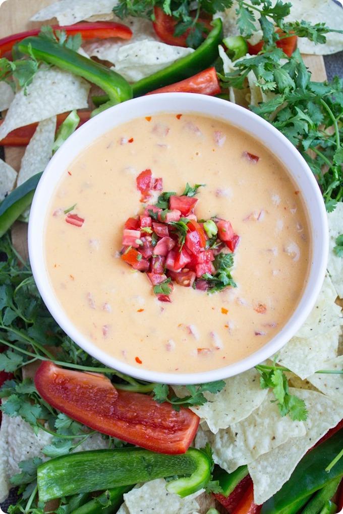 Spicy Hummus Queso