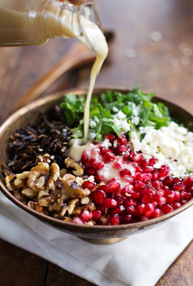 Pomegranate Kale & Wild Rice Salad