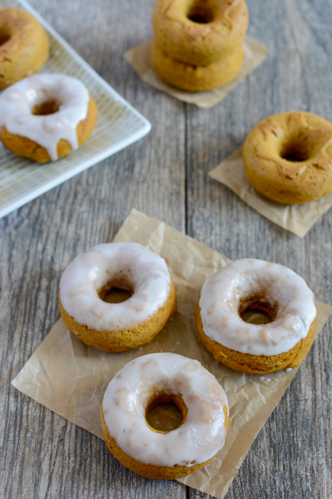 Baked Pumpkin Donuts 6 baked pumpkin mini donuts with cinnamon glaze
