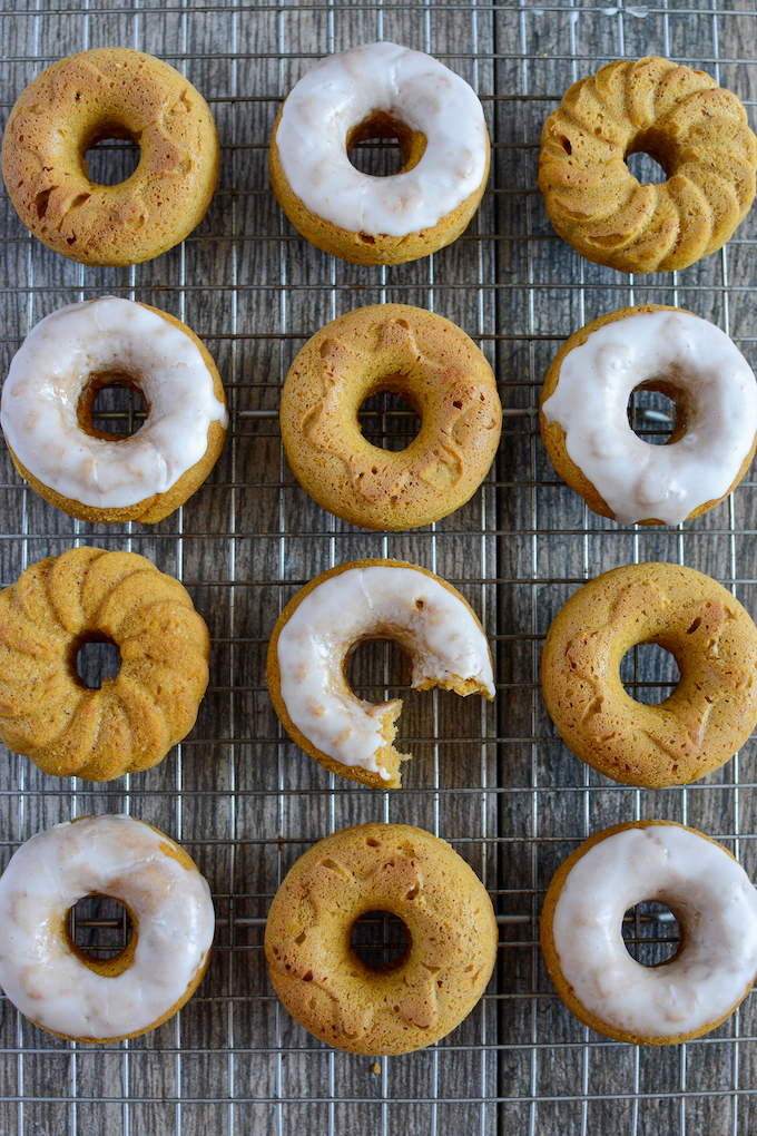 Baked Pumpkin Donuts 3 easy baked pumpkin mini donuts with a powdered sugar glaze
