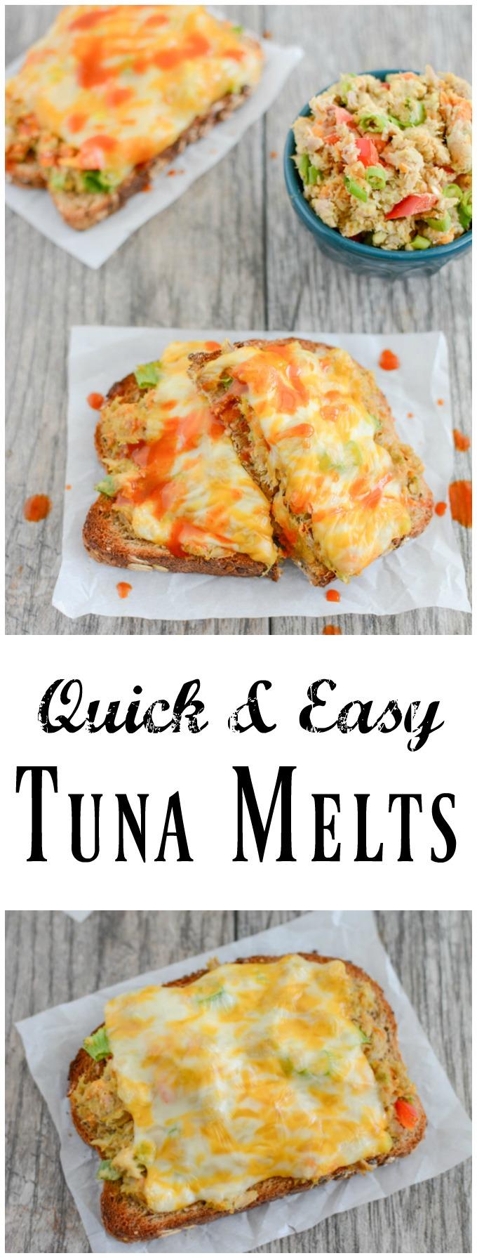 This recipe for Easy Tuna Melts comes together quickly and is great for lunch! Try it to help add more seafood to your diet!