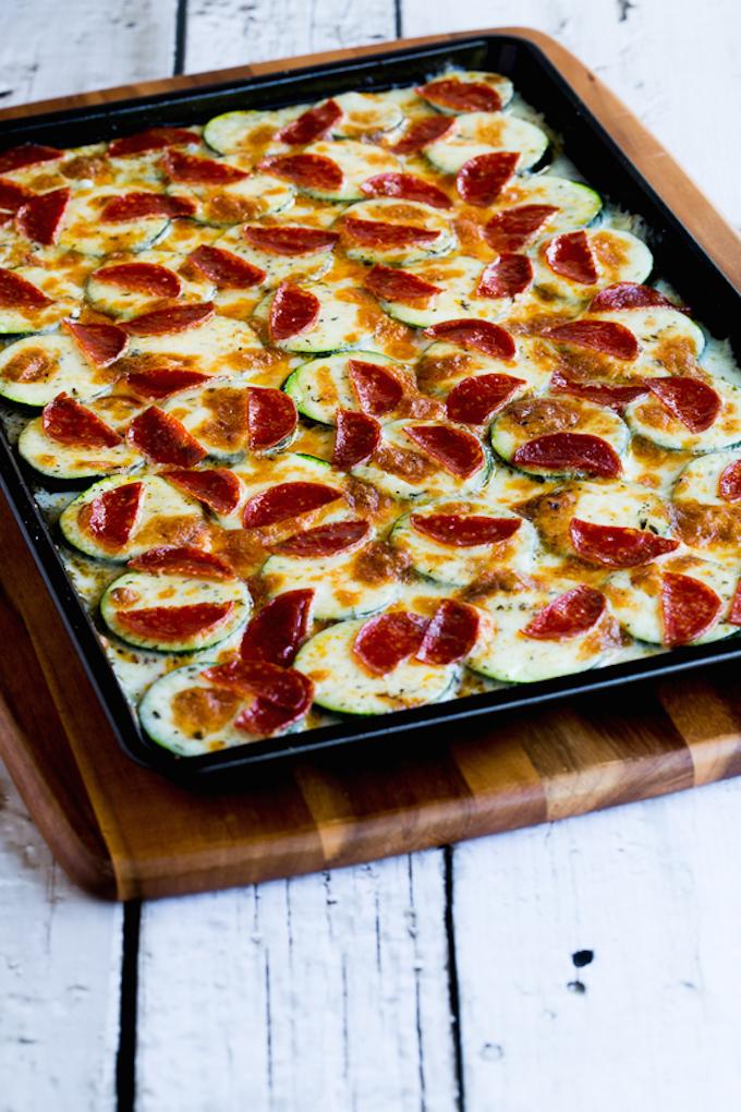 Broiled Zucchini Pizza