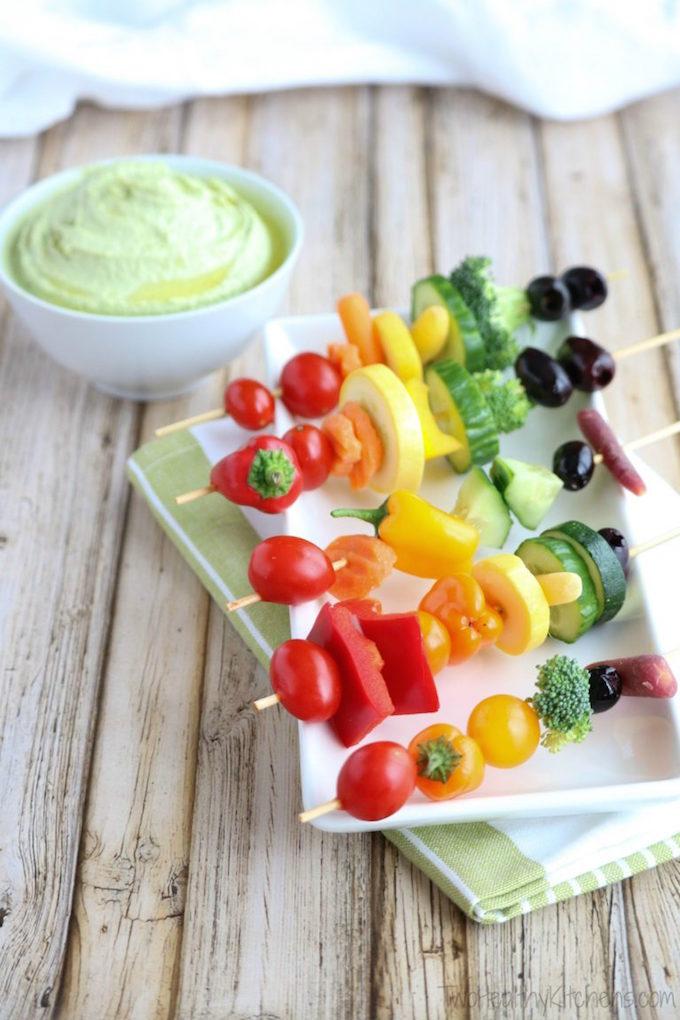 Rainbow Veggie Kabobs