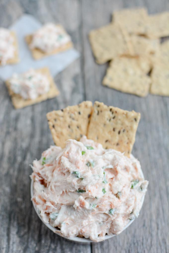 This Easy Smoked Salmon Dip recipe is the perfect appetizer for your next party. It's quick, easy and full of flavor and also makes a great snack!