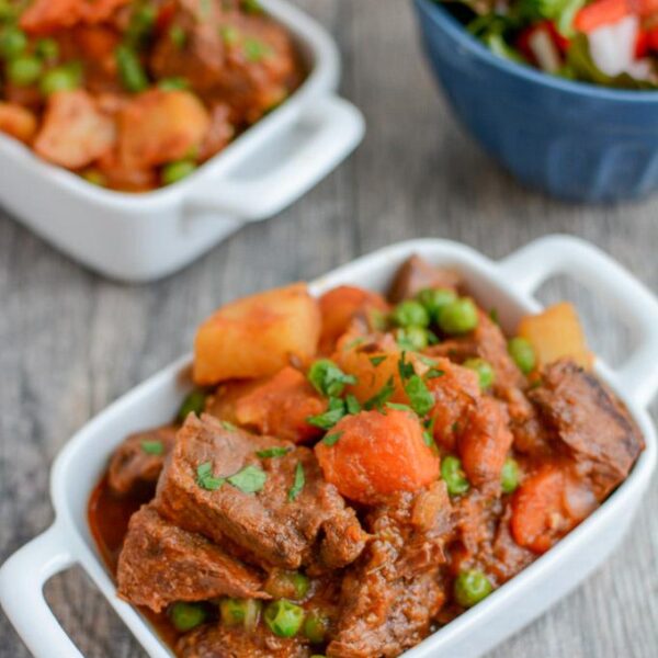 This healthy Instant Pot Beef Stew recipe is ready in under an hour and tastes like it has been simmering all day. The perfect dinner on a cold winter night.