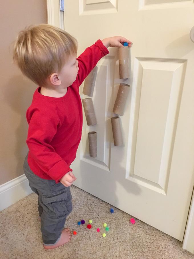 Indoor Activities For Toddlers 5 pom pom drop