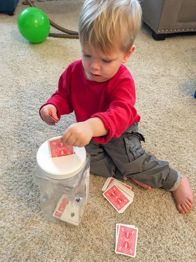 Indoor Activities For Toddlers 10 card slot drop
