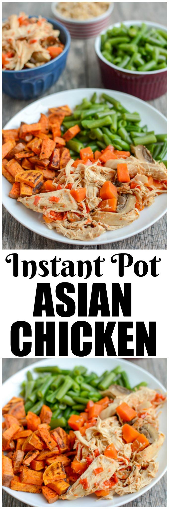 This Instant Pot Asian Chicken can also be made in a slow cooker. It's full of flavor and easy to make. A healthy dinner the whole family will love!