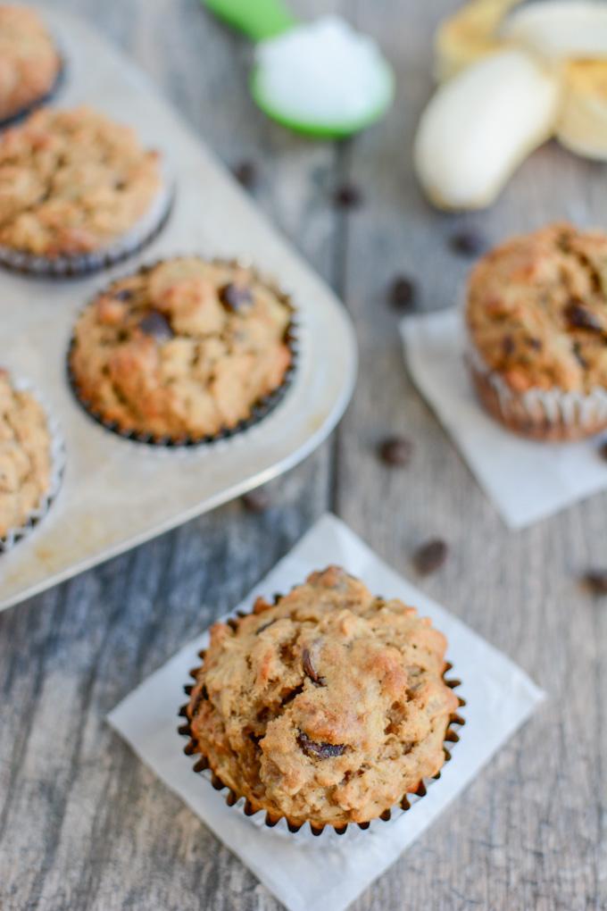 These dairy-free Coconut Oil Banana Muffins are packed with flavor and perfect for breakfast or a quick snack. 