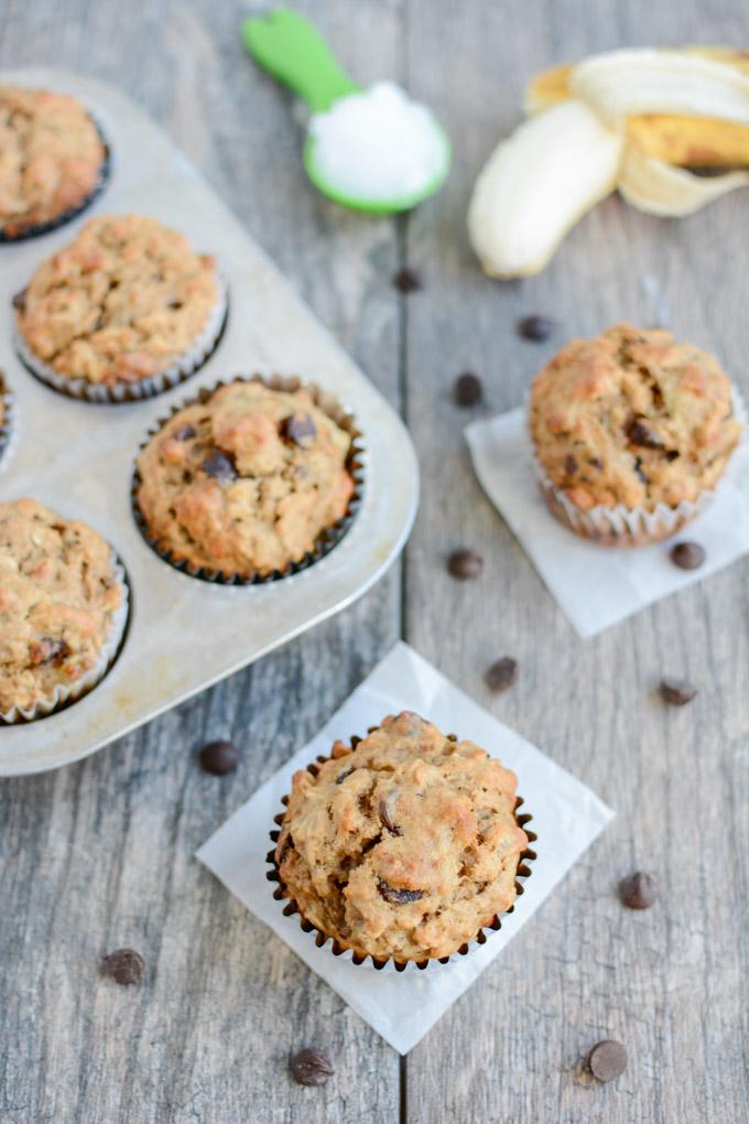 These dairy-free Coconut Oil Banana Muffins are packed with flavor and perfect for breakfast or a quick snack.