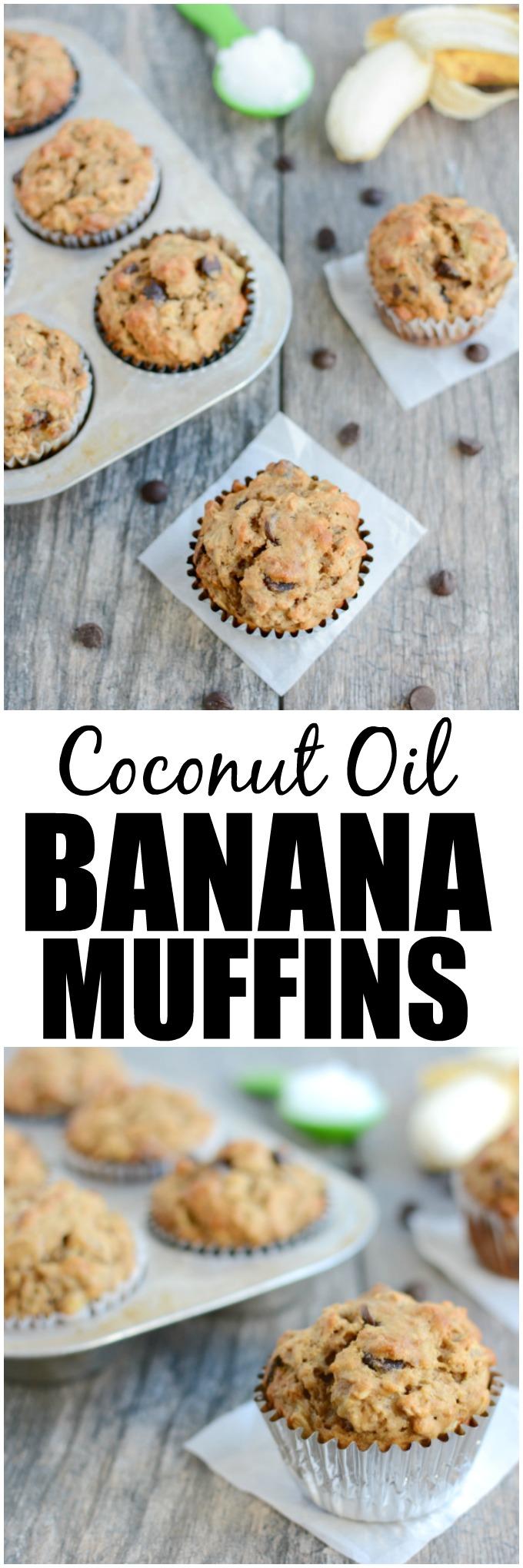 These dairy-free Coconut Oil Banana Muffins are packed with flavor and perfect for breakfast or a quick snack. 