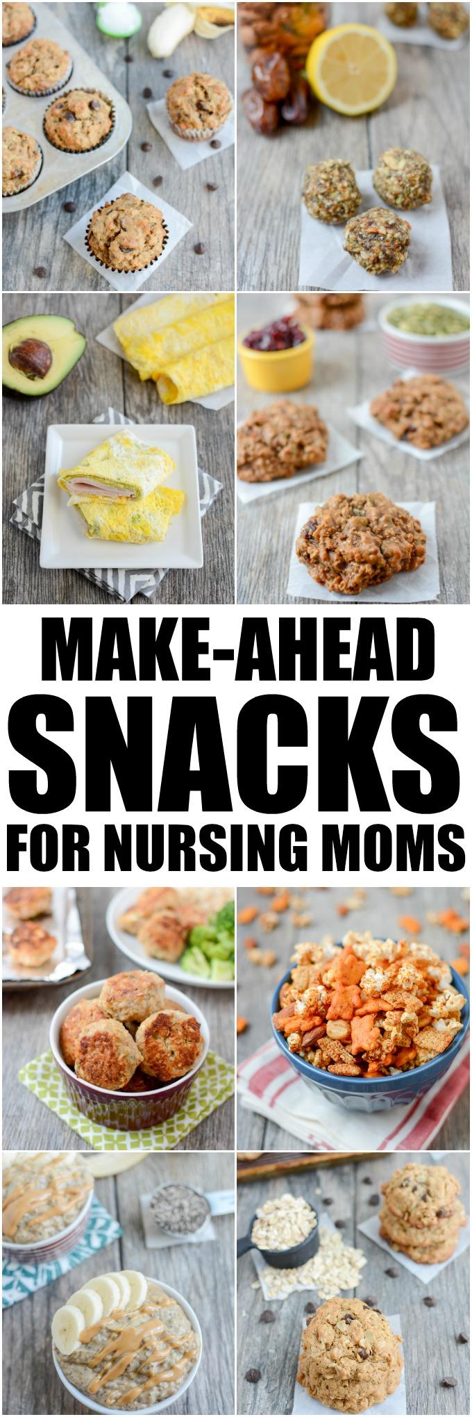 These Make-Ahead Snacks For Breastfeeding Moms are easy, healthy recipes to help keep your body fueled and energized while nursing.