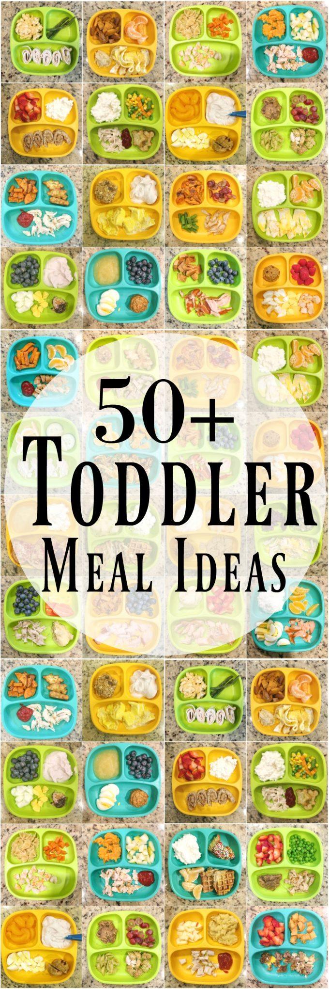 Need some healthy toddler meal ideas? Here are 50 kid-friendly ideas for breakfast, lunch and dinner to help inspire you if you’re stuck in a rut!
