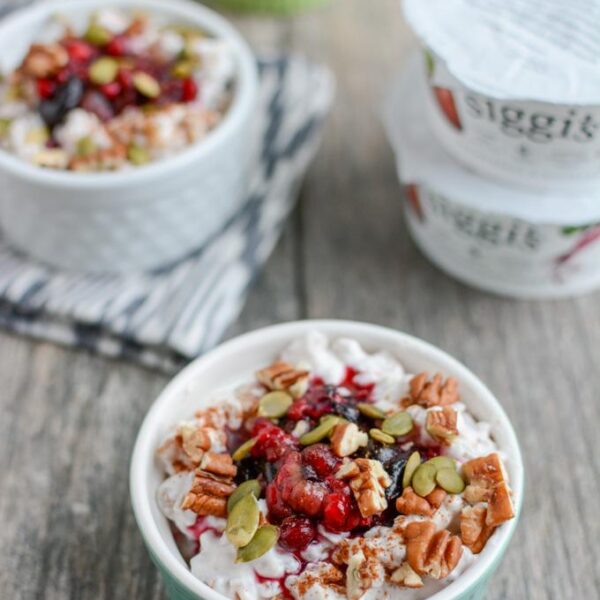 This Berry Farro Breakfast Bowl recipe is a fun twist on overnight oats. Packed with protein and fiber, it's a healthy breakfast option that's ready in minutes!