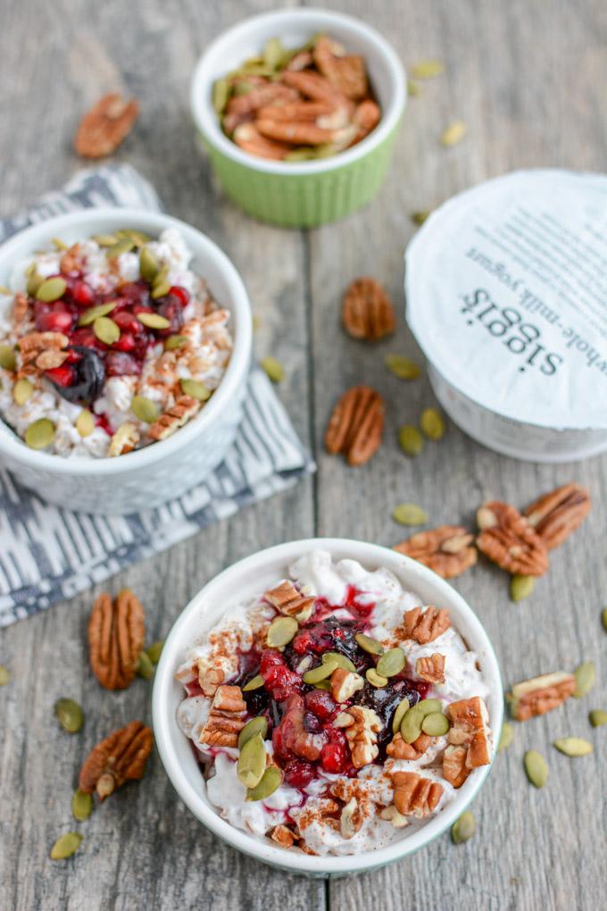 This Berry Farro Breakfast Bowl recipe is a fun twist on overnight oats. Packed with protein and fiber, it's a healthy breakfast option that's ready in minutes!