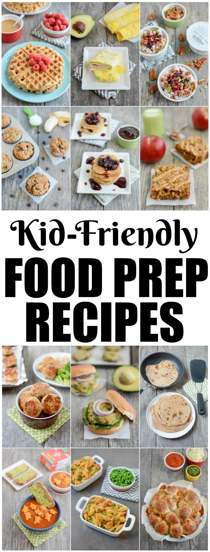 These Kid-Friendly Food Prep Recipes are great additions to your weekly meal prep sessions. Having healthy options on hand for breakfast, lunch, dinner and snack time can help you eat healthy during busy weeks!