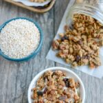 This Puffed Amaranth Granola recipe is lightly sweetened, packed with protein and perfect for a healthy breakfast or snack!