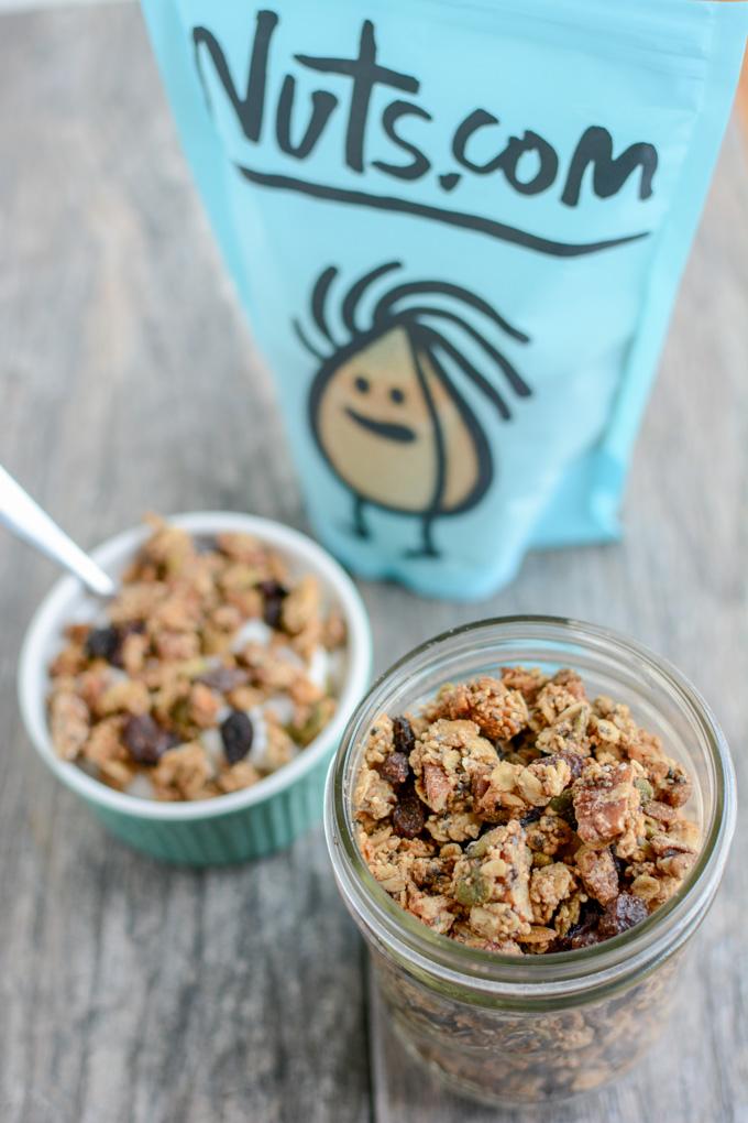 This Puffed Amaranth Granola recipe is lightly sweetened, packed with protein and perfect for a healthy, gluten-free breakfast or snack!