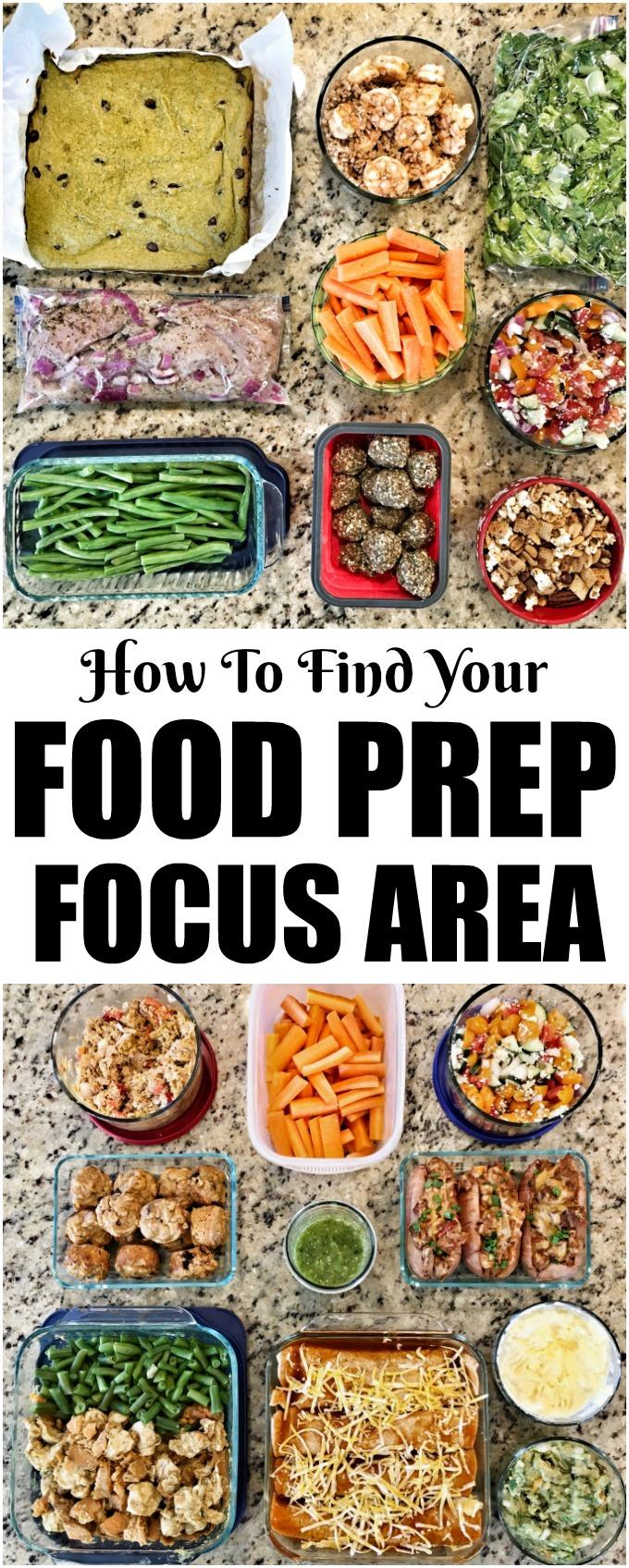 Learn how to find your food prep focus area. Are you ready to try meal prep but feel overwhelmed? Use these tips to figure out how to focus your first few food prep sessions.