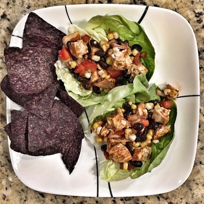 bbq chicken lettuce wraps