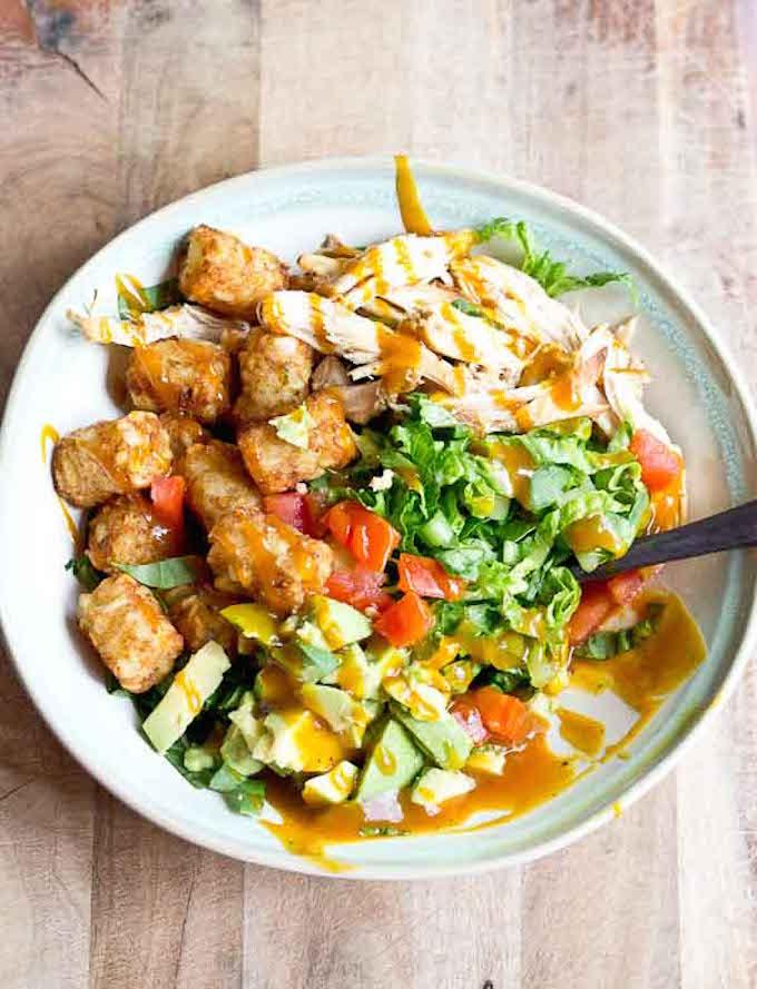 bbq tater tot chicken salad