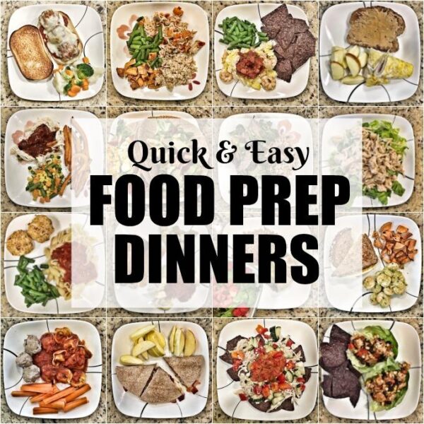 These Quick Food Prep Dinners are perfect for busy nights. Learn what food to prep ahead of time and how to use it to assemble quick and healthy weeknight dinners.