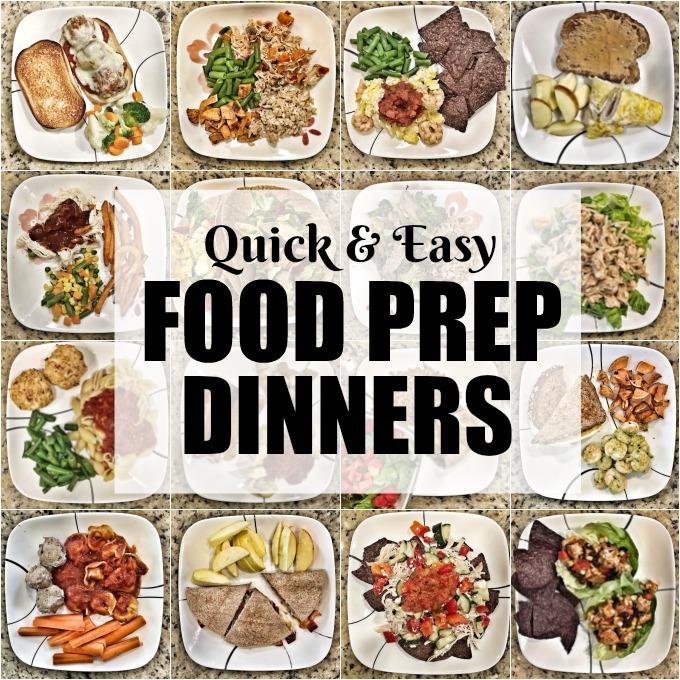 These Quick Food Prep Dinners are perfect for busy nights. Learn what food to prep ahead of time and how to use it to assemble quick and healthy weeknight dinners. 