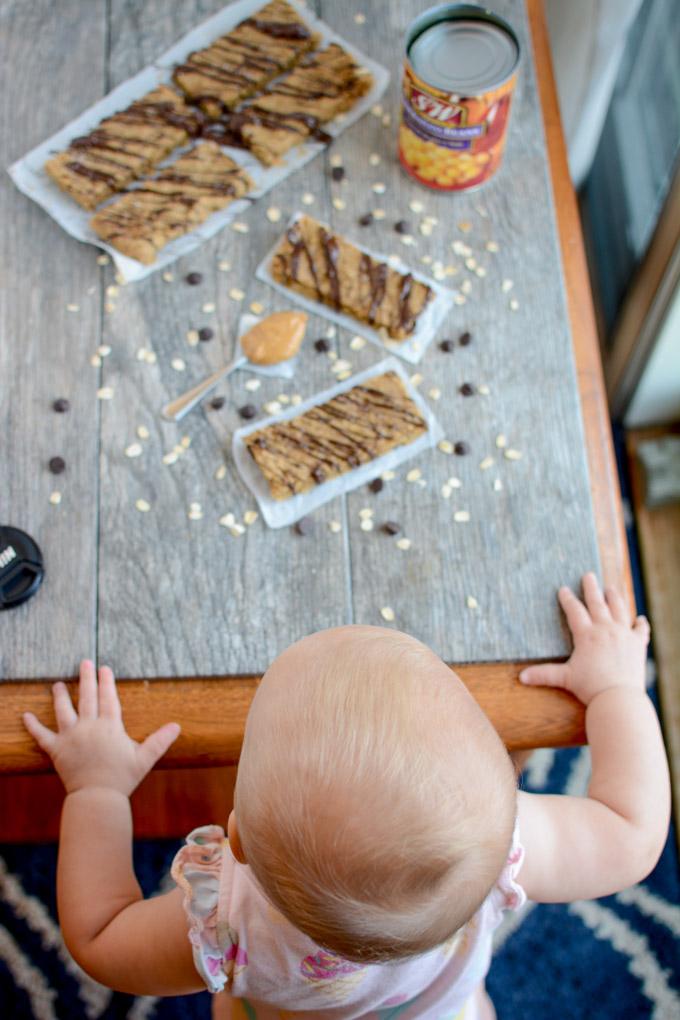 These Peanut Butter Chickpea Bars are perfect for breakfast or an after school snack. They're healthy, kid-friendly and easy to make. Plus they're vegan, gluten-free and dairy-free!