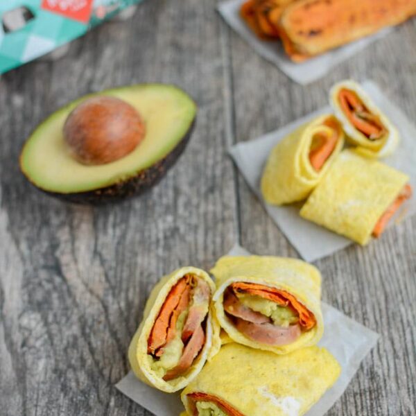 These Sweet Potato Egg Wrap Bites make an easy, healthy breakfast, lunch or snack. They're kid-friendly and can be prepped ahead of time so they come together quickly!