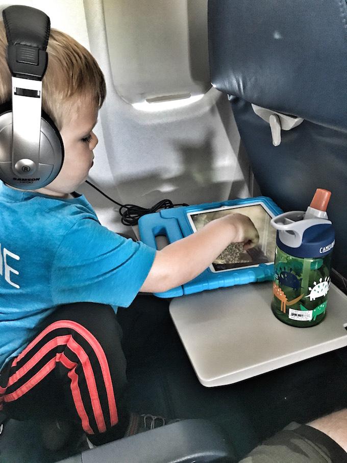 Toddler on an airplane