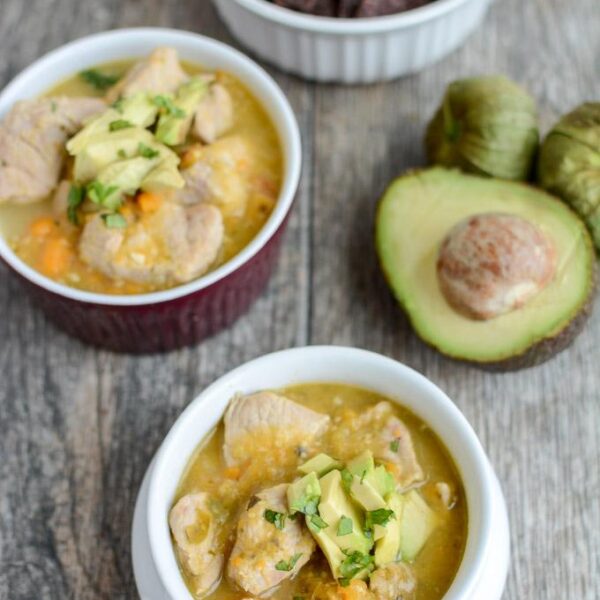 This Instant Pot Pork Chili Verde recipe is a quick, healthy dinner that couldn't be easier! Made with simple ingredients, it's full of flavor and the leftovers make a great lunch!